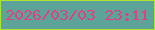 文字の大きさ：3、枠の色：b2e230、背景の色：5ca39a、文字の色：df4181 無料ブログパーツのブログ時計