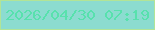 文字の大きさ：1、枠の色：b2e497、背景の色：8cdcd0、文字の色：58e1ad 無料ブログパーツのブログ時計