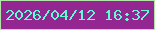 文字の大きさ：4、枠の色：b2e4aa、背景の色：942692、文字の色：60fbd3 無料ブログパーツのブログ時計