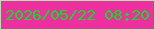 文字の大きさ：1、枠の色：b2e4af、背景の色：ee2fa0、文字の色：08e31f 無料ブログパーツのブログ時計