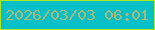 文字の大きさ：2、枠の色：b2e61b、背景の色：06c0c8、文字の色：b0b673 無料ブログパーツのブログ時計