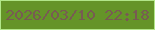 文字の大きさ：2、枠の色：b2e689、背景の色：659428、文字の色：785b52 無料ブログパーツのブログ時計