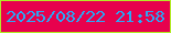 文字の大きさ：4、枠の色：b2ea27、背景の色：e7014d、文字の色：2aa8f6 無料ブログパーツのブログ時計