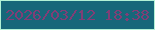 文字の大きさ：3、枠の色：b2f1d6、背景の色：17677a、文字の色：803e76 無料ブログパーツのブログ時計
