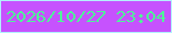 文字の大きさ：3、枠の色：b2f1fc、背景の色：c652fe、文字の色：4ef498 無料ブログパーツのブログ時計