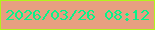文字の大きさ：2、枠の色：b2f31c、背景の色：e79f81、文字の色：07f38a 無料ブログパーツのブログ時計