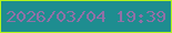 文字の大きさ：2、枠の色：b2f41e、背景の色：1e8d90、文字の色：9170a7 無料ブログパーツのブログ時計