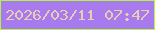 文字の大きさ：3、枠の色：b2f43f、背景の色：a77bee、文字の色：ebccb2 無料ブログパーツのブログ時計