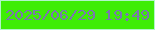 文字の大きさ：3、枠の色：b2f5ca、背景の色：3eed06、文字の色：7b76b0 無料ブログパーツのブログ時計