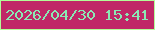 文字の大きさ：5、枠の色：b2fc98、背景の色：c02767、文字の色：8ae9b4 無料ブログパーツのブログ時計