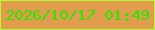 文字の大きさ：5、枠の色：b2fe33、背景の色：e19c4e、文字の色：2be800 無料ブログパーツのブログ時計