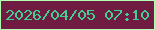 文字の大きさ：1、枠の色：b2ffb3、背景の色：701b41、文字の色：41d090 無料ブログパーツのブログ時計