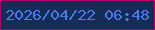 文字の大きさ：2、枠の色：b3026b、背景の色：152d55、文字の色：4979f1 無料ブログパーツのブログ時計