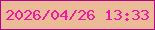 文字の大きさ：2、枠の色：b3038f、背景の色：ebba97、文字の色：f118a3 無料ブログパーツのブログ時計
