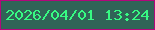 文字の大きさ：4、枠の色：b3067b、背景の色：306457、文字の色：37fa83 無料ブログパーツのブログ時計