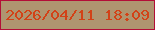 文字の大きさ：4、枠の色：b30e37、背景の色：af9570、文字の色：d24217 無料ブログパーツのブログ時計