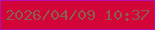 文字の大きさ：5、枠の色：b30fb1、背景の色：d20438、文字の色：8b5d4e 無料ブログパーツのブログ時計