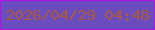文字の大きさ：4、枠の色：b310e2、背景の色：694cbe、文字の色：a9593e 無料ブログパーツのブログ時計