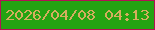 文字の大きさ：1、枠の色：b31254、背景の色：24a312、文字の色：d4ae5e 無料ブログパーツのブログ時計