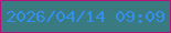 文字の大きさ：1、枠の色：b31278、背景の色：397b81、文字の色：338feb 無料ブログパーツのブログ時計