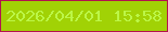 文字の大きさ：5、枠の色：b3134e、背景の色：a1d205、文字の色：bcf647 無料ブログパーツのブログ時計