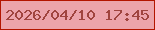 文字の大きさ：3、枠の色：b31500、背景の色：eca4ab、文字の色：a0443e 無料ブログパーツのブログ時計