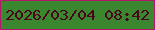文字の大きさ：5、枠の色：b3166b、背景の色：3a872f、文字の色：48051b 無料ブログパーツのブログ時計