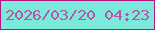 文字の大きさ：3、枠の色：b3167d、背景の色：7beadd、文字の色：b756a1 無料ブログパーツのブログ時計