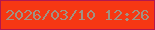 文字の大きさ：5、枠の色：b3174e、背景の色：f63713、文字の色：a09283 無料ブログパーツのブログ時計
