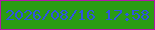 文字の大きさ：1、枠の色：b317a8、背景の色：2a9c13、文字の色：2f54e1 無料ブログパーツのブログ時計