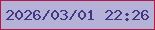 文字の大きさ：3、枠の色：b31846、背景の色：b4b3d7、文字の色：483485 無料ブログパーツのブログ時計