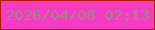 文字の大きさ：5、枠の色：b31a02、背景の色：f73ac3、文字の色：a08884 無料ブログパーツのブログ時計