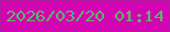 文字の大きさ：4、枠の色：b31c9f、背景の色：d304b2、文字の色：59b964 無料ブログパーツのブログ時計