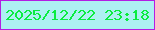 文字の大きさ：2、枠の色：b31ee3、背景の色：adf0f2、文字の色：0aec40 無料ブログパーツのブログ時計
