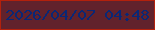文字の大きさ：1、枠の色：b3210c、背景の色：61222c、文字の色：0a2775 無料ブログパーツのブログ時計