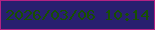 文字の大きさ：5、枠の色：b32283、背景の色：281f6f、文字の色：184f02 無料ブログパーツのブログ時計