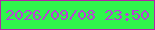 文字の大きさ：4、枠の色：b324a7、背景の色：30f54c、文字の色：ba3fd8 無料ブログパーツのブログ時計