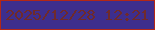文字の大きさ：4、枠の色：b32716、背景の色：3e2e8d、文字の色：6f2a2b 無料ブログパーツのブログ時計