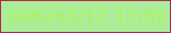 文字の大きさ：3、枠の色：b32755、背景の色：acee97、文字の色：a5f659 無料ブログパーツのブログ時計