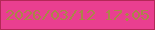 文字の大きさ：2、枠の色：b32857、背景の色：e93f90、文字の色：aa8648 無料ブログパーツのブログ時計