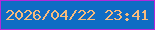 文字の大きさ：4、枠の色：b328da、背景の色：106cc4、文字の色：f7bb7d 無料ブログパーツのブログ時計