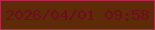 文字の大きさ：3、枠の色：b32949、背景の色：5d2b07、文字の色：6c0c1c 無料ブログパーツのブログ時計