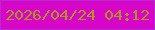 文字の大きさ：4、枠の色：b329d3、背景の色：d605c7、文字の色：b0951e 無料ブログパーツのブログ時計