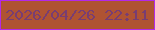 文字の大きさ：2、枠の色：b329e9、背景の色：af5333、文字の色：783d72 無料ブログパーツのブログ時計