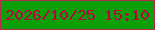 文字の大きさ：5、枠の色：b32a4b、背景の色：0ba00a、文字の色：b60640 無料ブログパーツのブログ時計