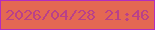 文字の大きさ：4、枠の色：b32dbe、背景の色：e46853、文字の色：ba4089 無料ブログパーツのブログ時計