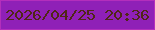 文字の大きさ：5、枠の色：b32ebc、背景の色：8f20b7、文字の色：502718 無料ブログパーツのブログ時計
