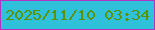 文字の大きさ：2、枠の色：b331c3、背景の色：30c1da、文字の色：5b9208 無料ブログパーツのブログ時計