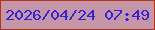 文字の大きさ：2、枠の色：b3341b、背景の色：c595a8、文字の色：3622d2 無料ブログパーツのブログ時計