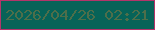 文字の大きさ：3、枠の色：b3346a、背景の色：076358、文字の色：4e6e4a 無料ブログパーツのブログ時計